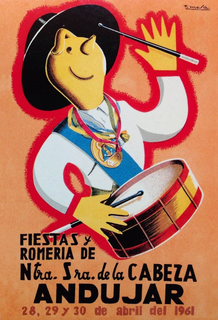 CARTEL DE ROMERÍA DE LA VIRGEN DE LA CABEZA DEL AÑO 1961