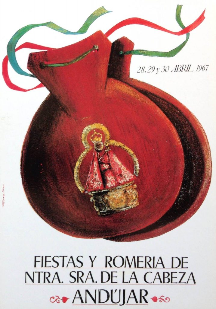 CARTEL DE ROMERÍA DE LA VIRGEN DE LA CABEZA DEL AÑO 1967
