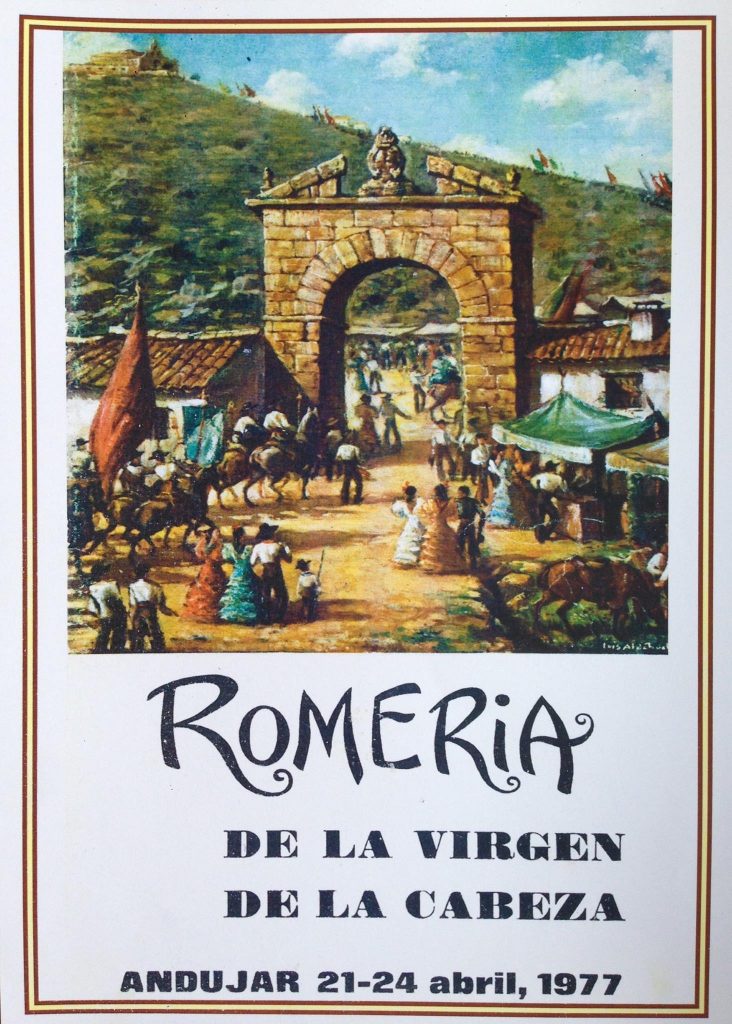 CARTEL DE ROMERÍA DE LA VIRGEN DE LA CABEZA DEL AÑO 1977