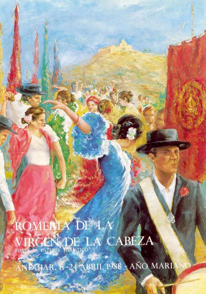 CARTEL DE ROMERÍA DE LA VIRGEN DE LA CABEZA DEL AÑO 1988