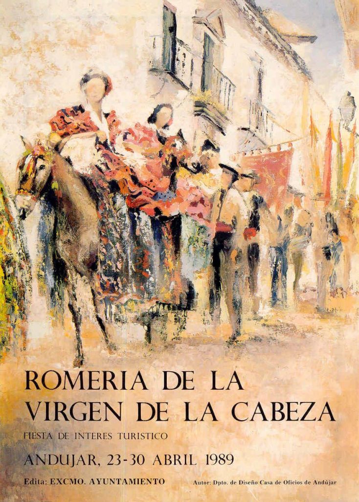 CARTEL DE ROMERÍA DE LA VIRGEN DE LA CABEZA DEL AÑO 1989