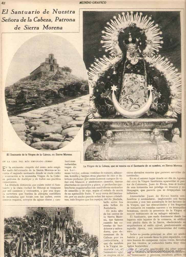 Periódico antiguo Virgen de la Cabeza