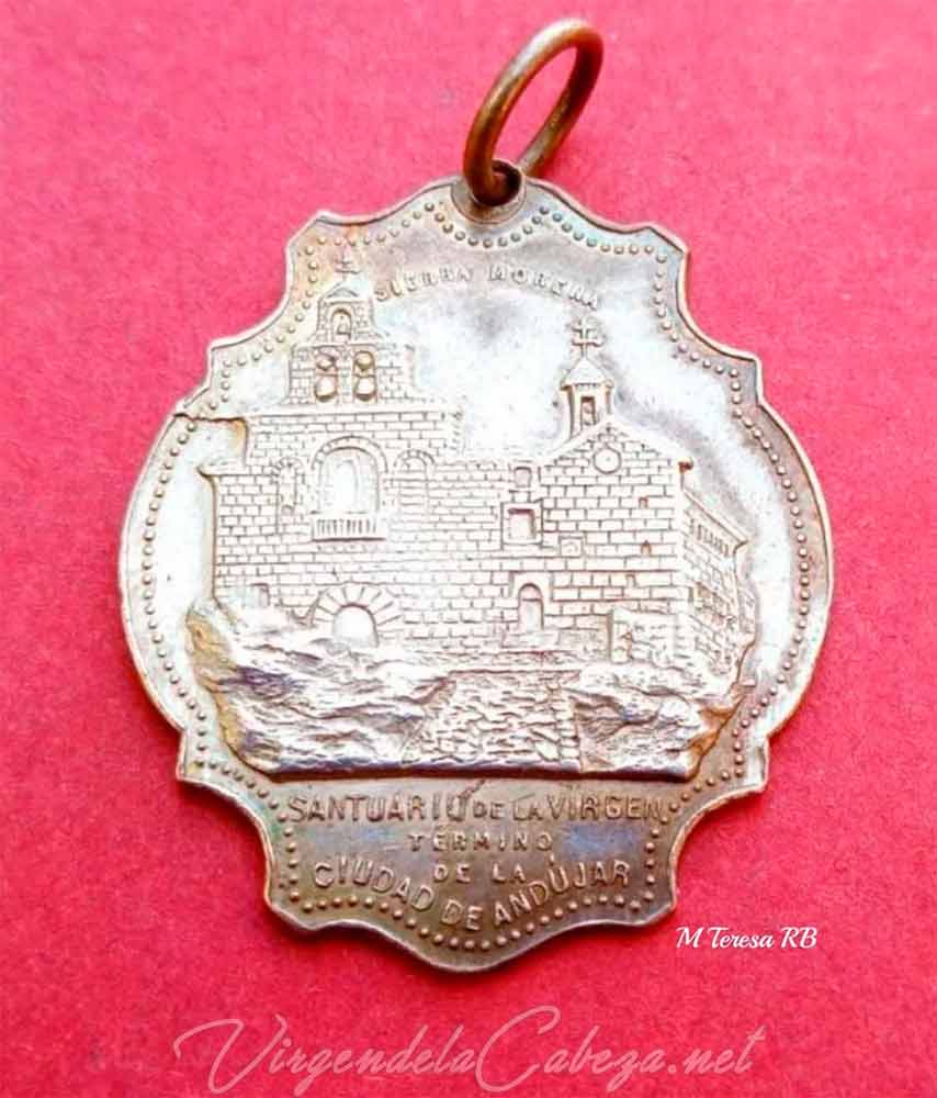 Medalla antigua santuario plata