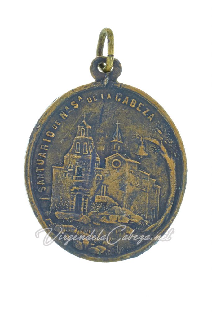 Medalla antigua santuario latón