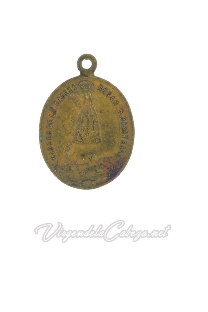 Medalla antigua Virgen de la Cabeza oval