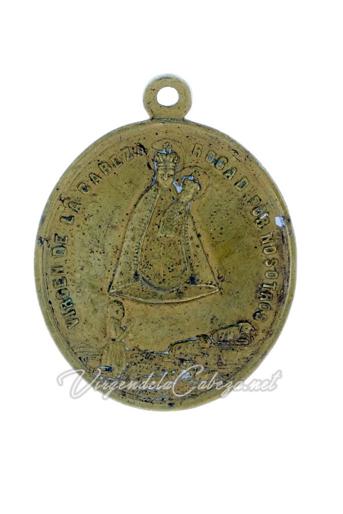 Medalla antiguo Virgen