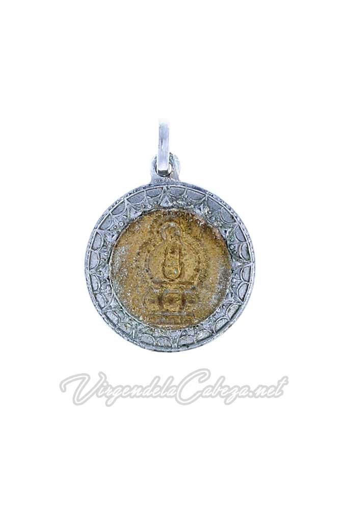 Medalla antigua Virgen redonda