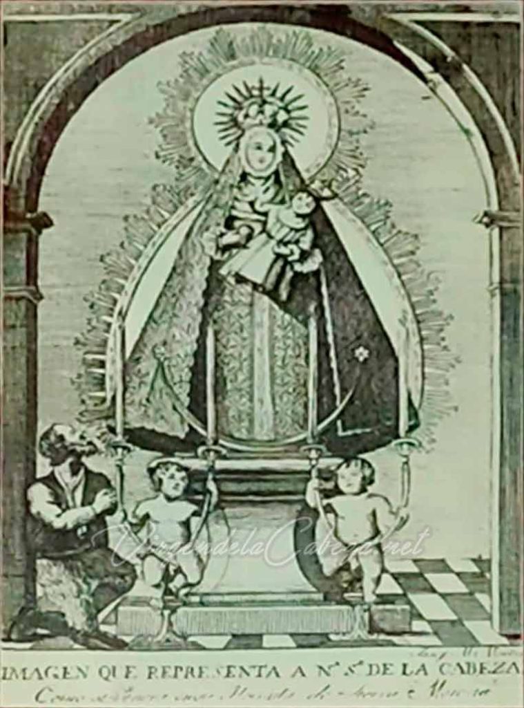 Grabado litografía Virgen de la Cabeza