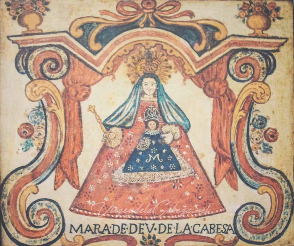 Pintura Virgen de la Cabeza antigua iconografía