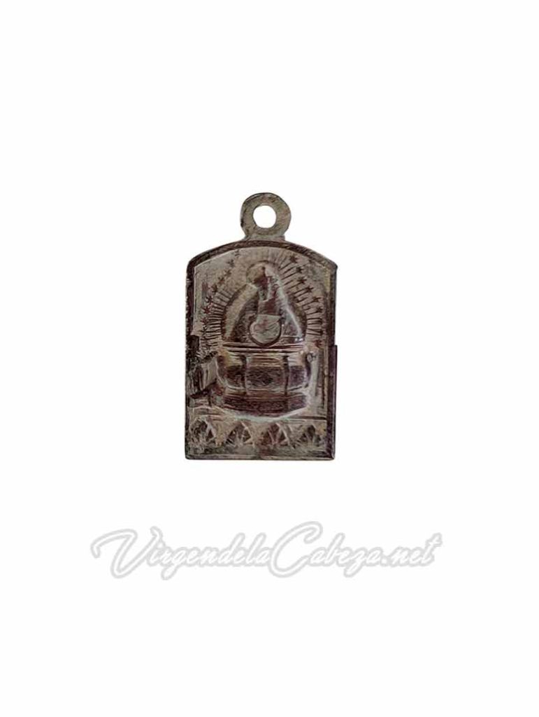 Medalla Virgen de la Cabeza antigua metal