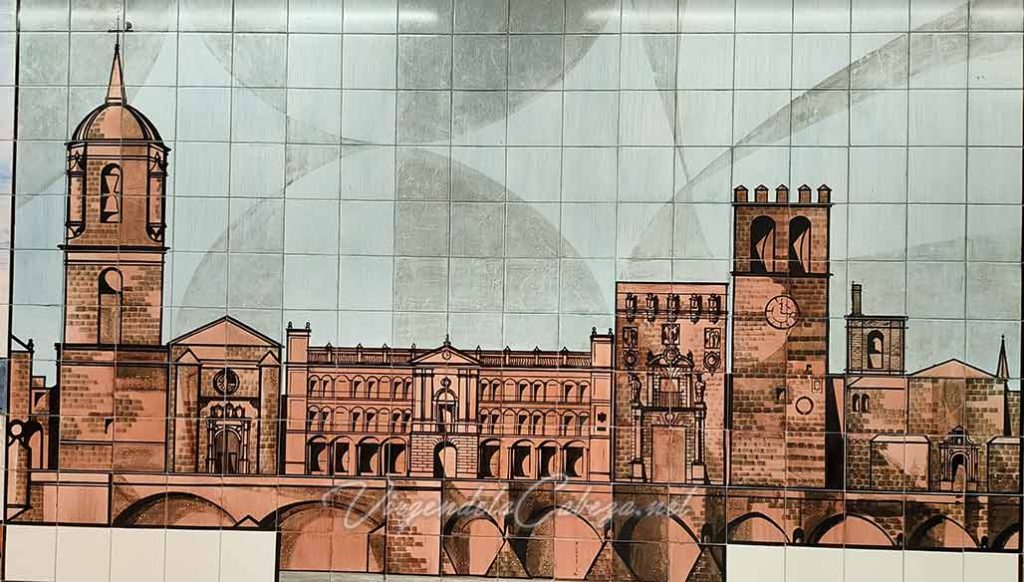 Mural cerámico monumentos de Andújar de Pedro Palenciano