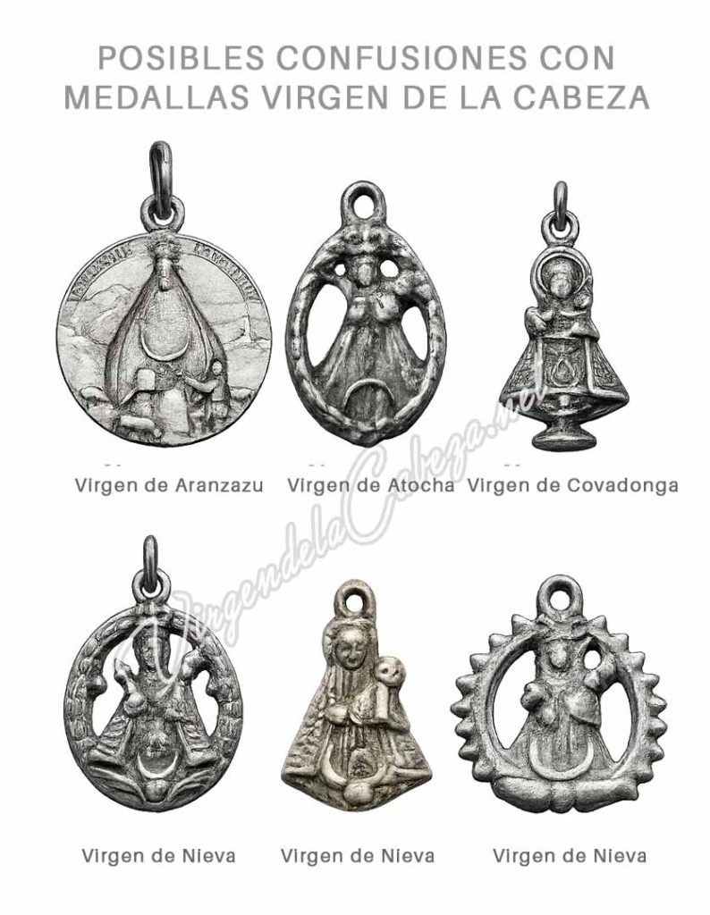 identificar medallas Virgen de la Cabeza