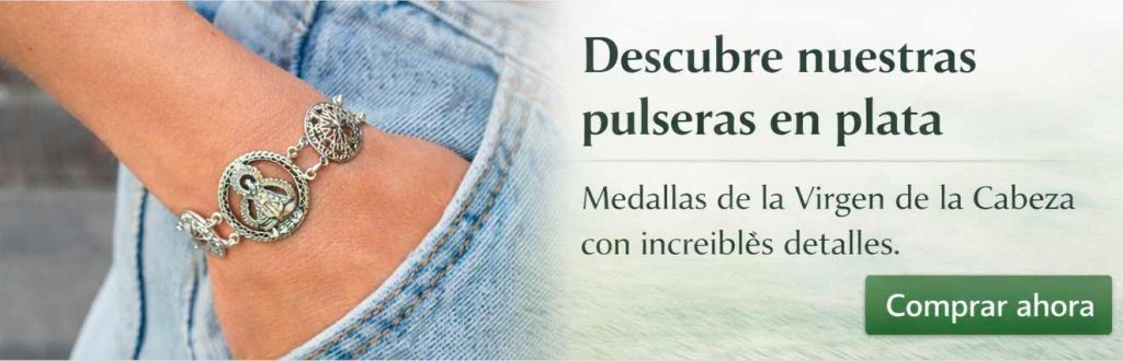 banner pulseras V Cabeza plata